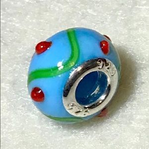Glass bead charm for pandora bracelet